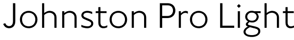 Johnston Pro Light Font