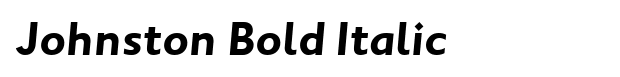 Johnston Bold Italic Font