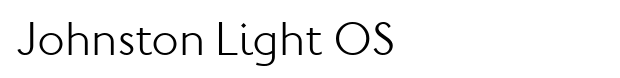 Johnston Light OS Font