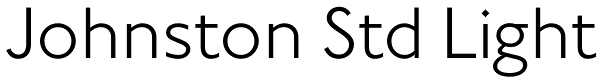 Johnston Std Light Font