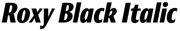 Roxy Black Italic Font