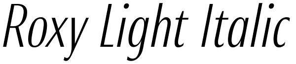 Roxy Light Italic Font