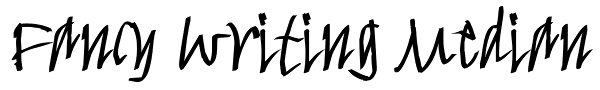 Fancy Writing Median Font