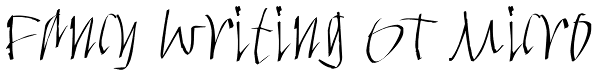 Fancy Writing OT Micro Font