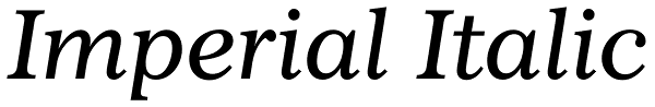 Imperial Italic Font