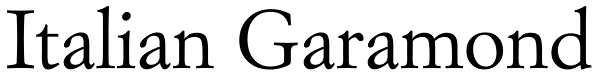 Italian Garamond Font