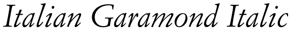 Italian Garamond Italic Font