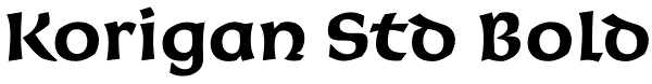 Korigan Std Bold Font