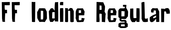 FF Iodine Regular Font