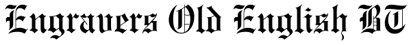 Engravers Old English BT Font