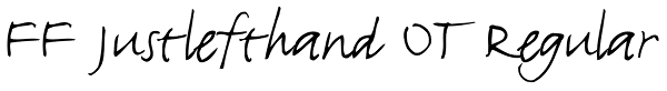 FF Justlefthand OT Regular Font