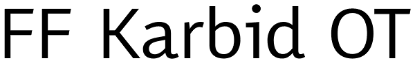 FF Karbid OT Font