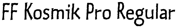 FF Kosmik Pro Regular Font