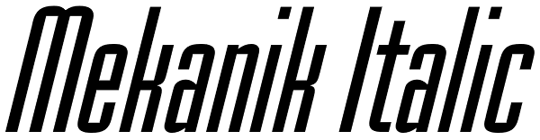 Mekanik Italic Font