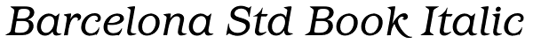 Barcelona Std Book Italic Font