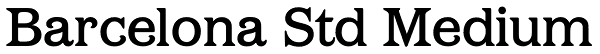 Barcelona Std Medium Font