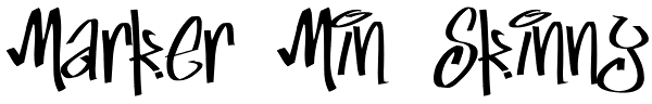 Marker Min Skinny Font