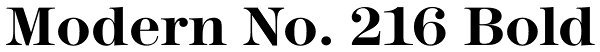 Modern No. 216 Bold Font