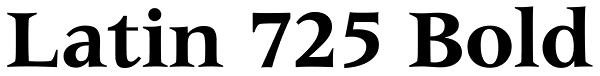 Latin 725 Bold Font