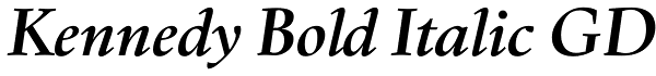Kennedy Bold Italic GD Font