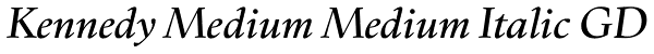 Kennedy Medium Medium Italic GD Font