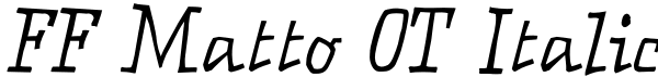 FF Matto OT Italic Font