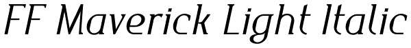 FF Maverick Light Italic Font