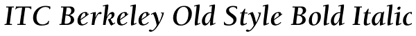 ITC Berkeley Old Style Bold Italic Font