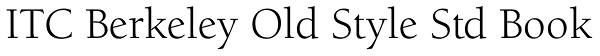 ITC Berkeley Old Style Std Book Font