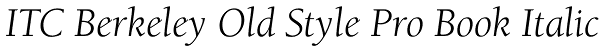 ITC Berkeley Old Style Pro Book Italic Font