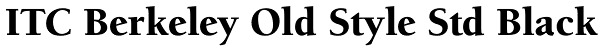 ITC Berkeley Old Style Std Black Font