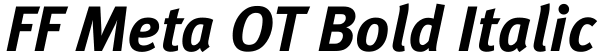 FF Meta OT Bold Italic Font