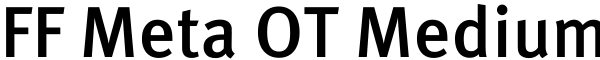 FF Meta OT Medium Font