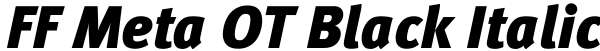 FF Meta OT Black Italic Font