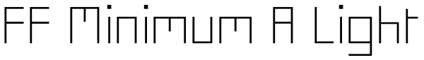 FF Minimum A Light Font