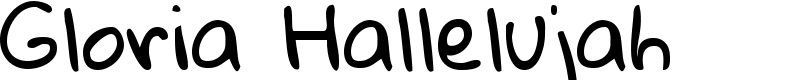 Gloria Hallelujah Font