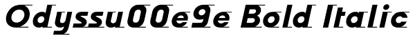 Odyssu00e9e Bold Italic Font