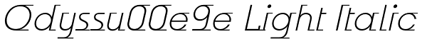 Odyssu00e9e Light Italic Font