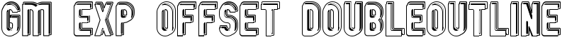 GM Exp Offset Doubleoutline Font