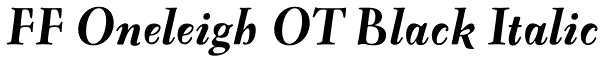FF Oneleigh OT Black Italic Font