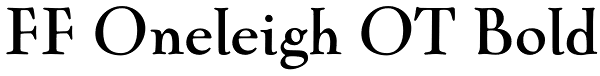 FF Oneleigh OT Bold Font