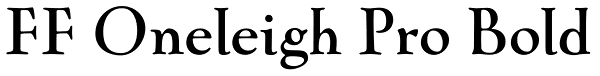 FF Oneleigh Pro Bold Font