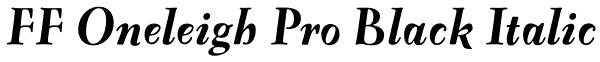 FF Oneleigh Pro Black Italic Font