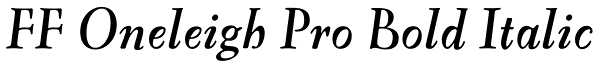 FF Oneleigh Pro Bold Italic Font