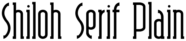 Shiloh Serif Plain Font