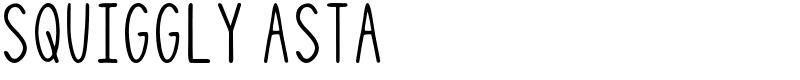 Squiggly Asta Font