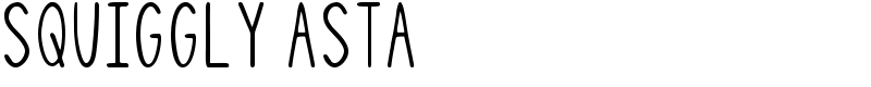 Squiggly Asta Font