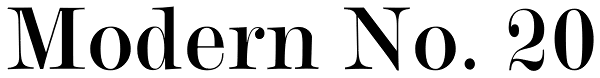 Modern No. 20 Font