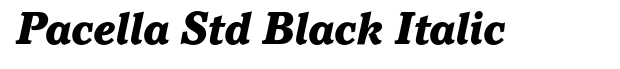 Pacella Std Black Italic Font