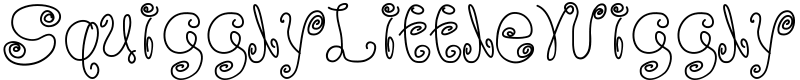 SquigglyLittleWiggly Font